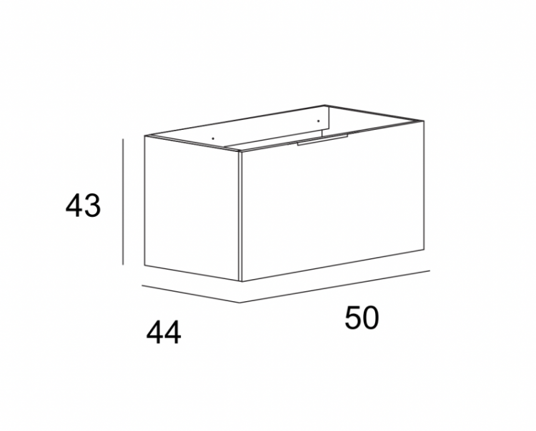 Тумба подвесная под раковину с выдвижным ящиком Cezares 55372