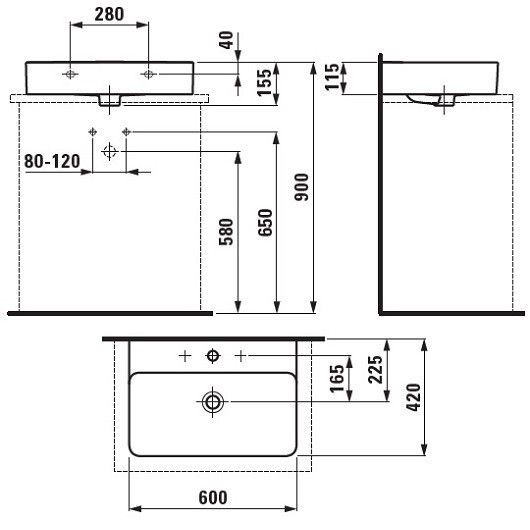 Раковина Laufen Val 60 8.1628.3