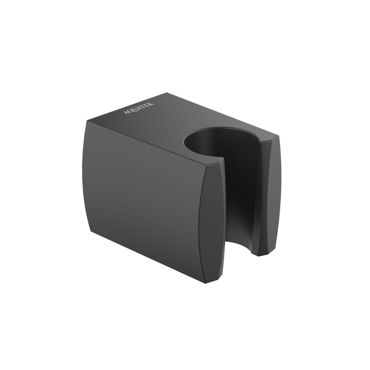 Держатель ручного душа Aquatek, матовый черный AQ2403MB