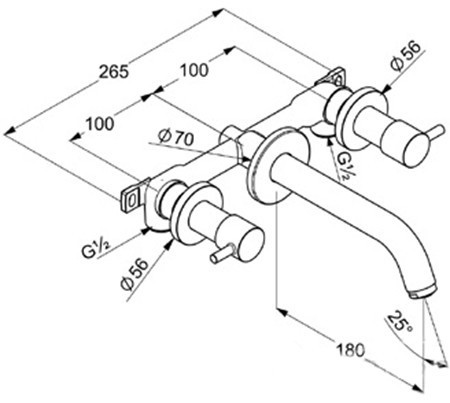 Смеситель для раковины Kludi Bozz 381450576