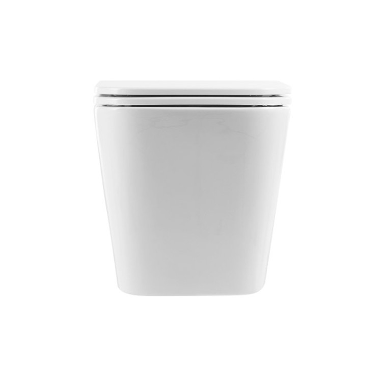 Унитаз подвесной безободковый, с сиденьем дюропласт soft close Cezares BB520CHR/SC