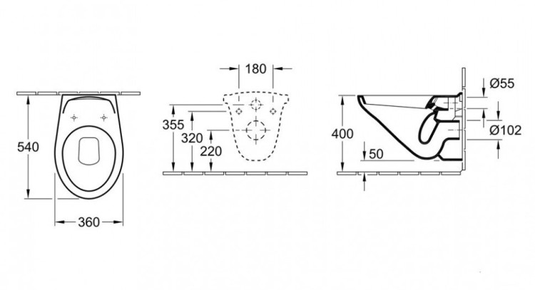Унитаз Villeroy&Boch Omnia Classic 76821001 подвесной