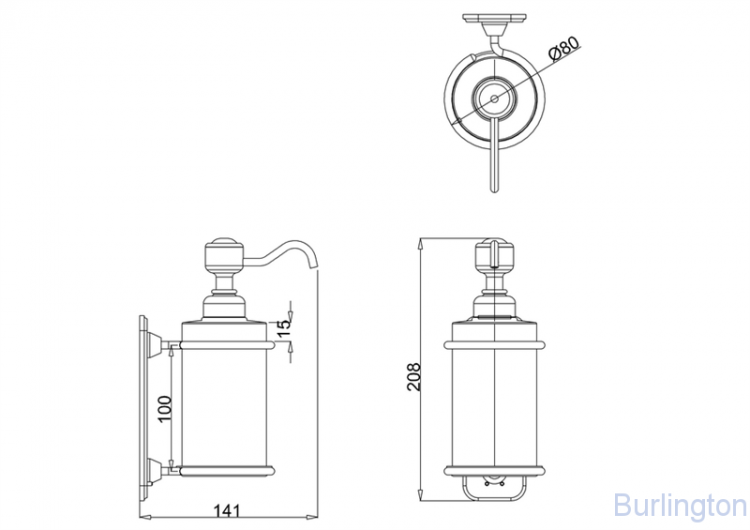 Дозатор для жидкого мыла, одинарный [A19 CHR]