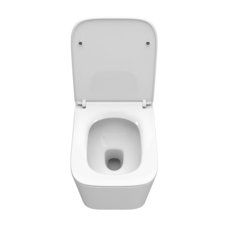 Унитаз подвесной безободковый с сиденьем и смывом TORNADO Cezares BB5171CH-TOR/SC