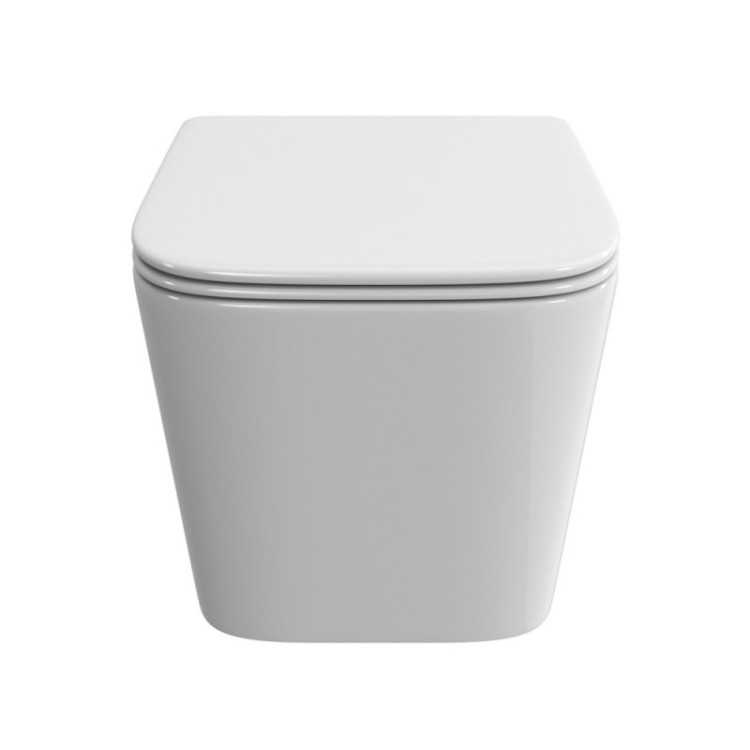 Унитаз подвесной безободковый с сиденьем и смывом TORNADO Cezares BB5171CH-TOR/SC