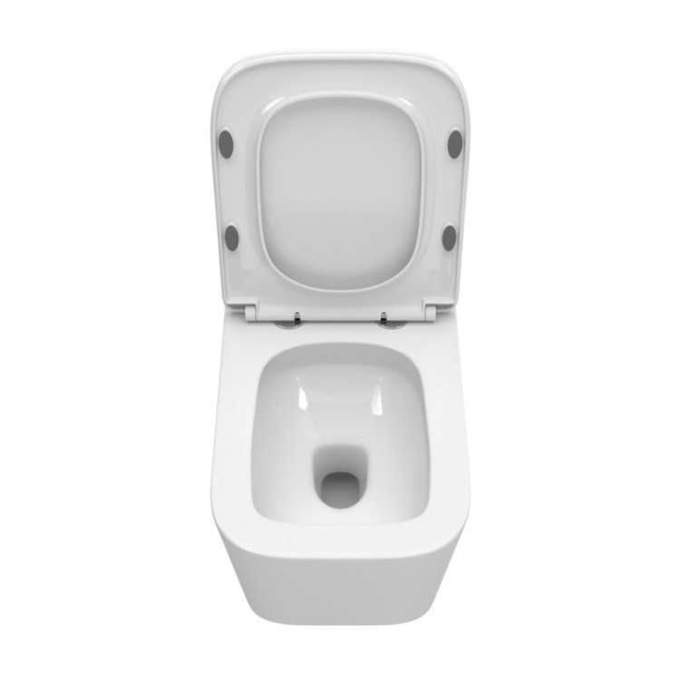 Унитаз подвесной безободковый с сиденьем и смывом TORNADO Cezares BB5171CH-TOR/SC