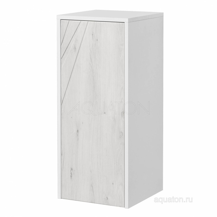 Шкафчик Aquaton Сакура с корзиной ольха наварра, белый глянец 1A220703SKW80