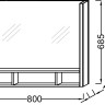 Зеркало 80 см Jacob Delafon TERRACE EB1181-NF