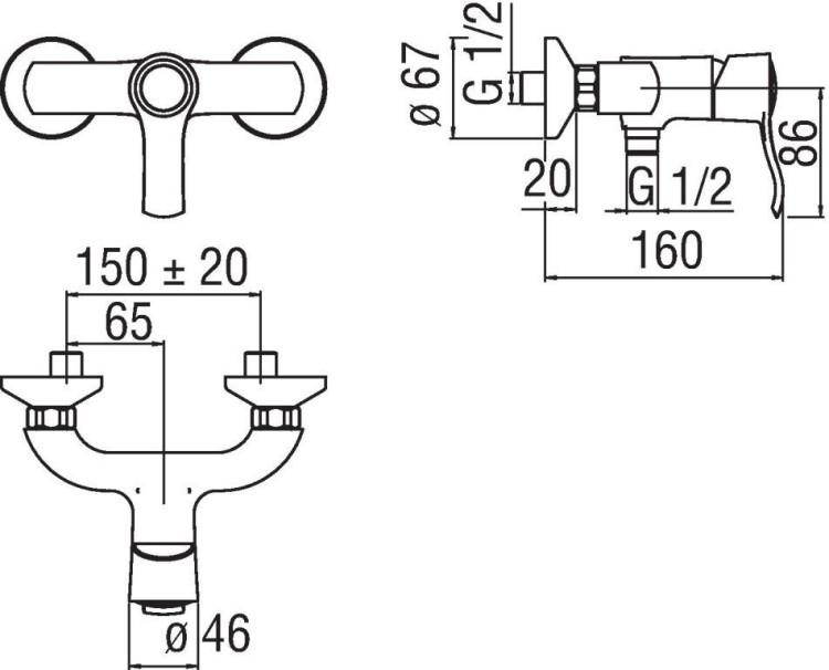 Смеситель для душа Nobili Sofi SI98130CR