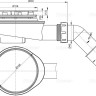Сниженный сифон для толстостенного душевого поддона, хром Alcadrain A492CR