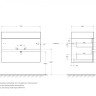 База под раковину подвесная с двумя выкатными ящиками Cezares MOLVENO 46-120-2C-SO-LB