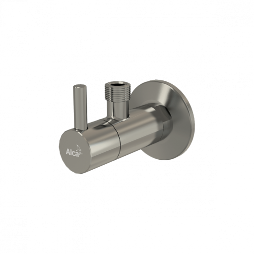 Угловой вентиль с фильтром 1/2&quot;×3/8&quot;, NICKEL-глянец Alcadrain ARV001-N-P