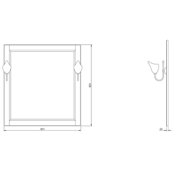 Зеркало ValenHouse Лиора 90