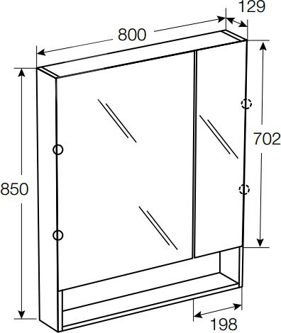 Зеркальный шкаф Roca The Gap 80
