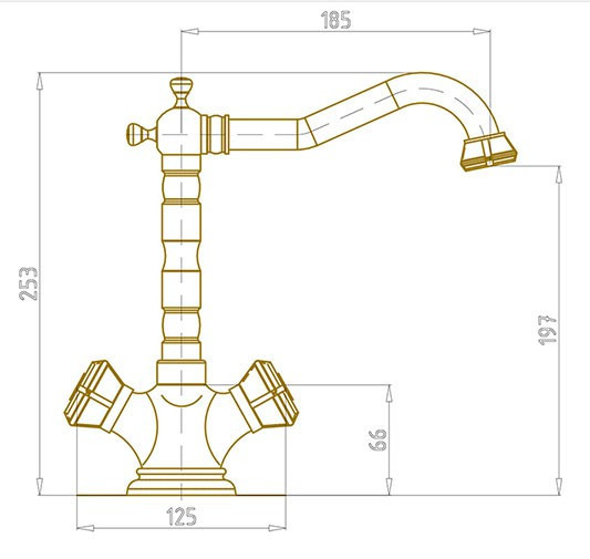 Смеситель для раковины Bronze de Luxe Royal 10105
