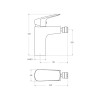 Смеситель для биде без донного клапана Cezares DUE-BD-CRM-W0