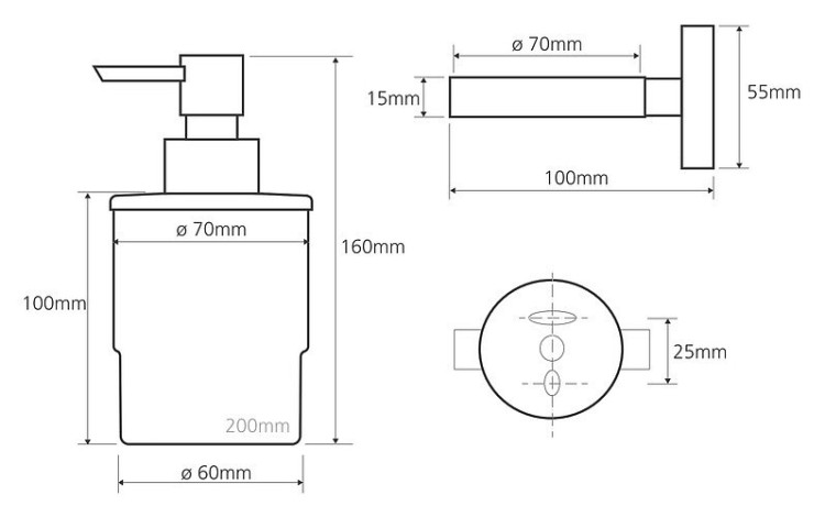 Дозатор для жидкого мыла Bemeta Omega 138709041
