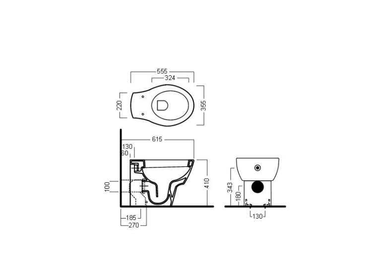 Унитаз Hatria Nido YXBW