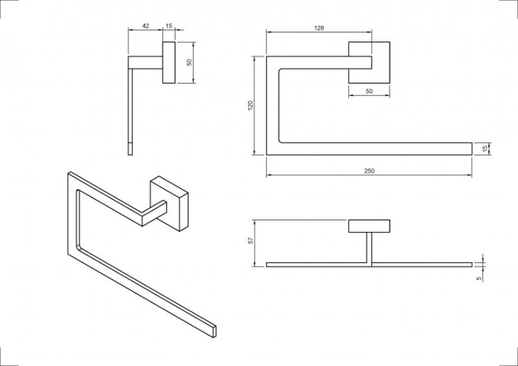 Полотенцедержатель Cezares PRIZMA-RN-01
