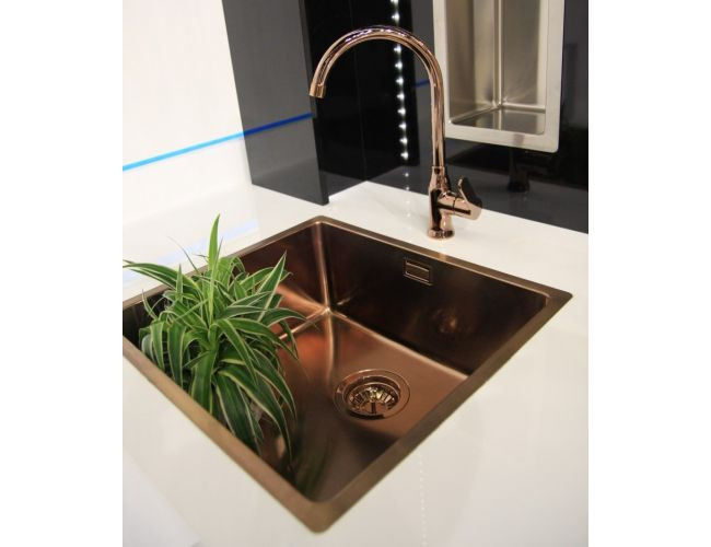 Мойка KOMBINO 50 MONARCH COPPER SAT-90 542X442X195 U в компл. с выпуском без сифона,