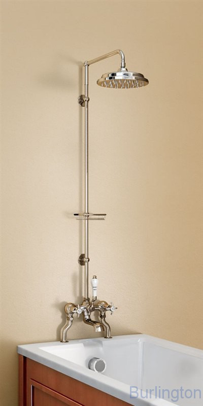 Душевая стойка со смесителем, верхняя лейка 9'  [H185-AN]