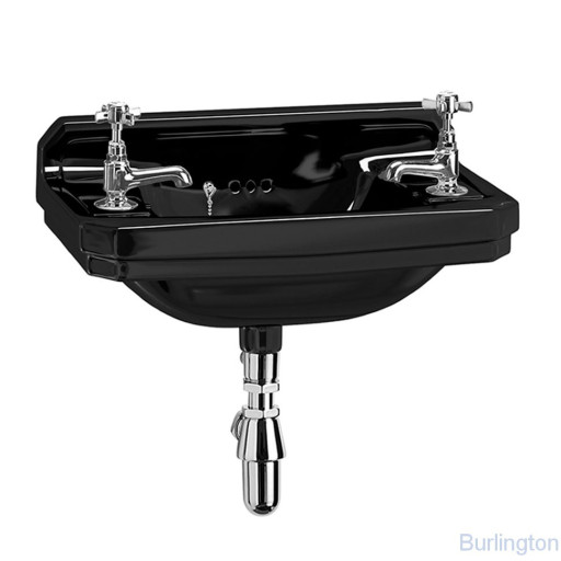 Подвесная раковина Edwardian на 1 отверстие справа или слева, чёрная