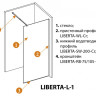 Душевая перегородка LIBERTA-L-1 Cezares LIBERTA-L-1-100-C-Cr
