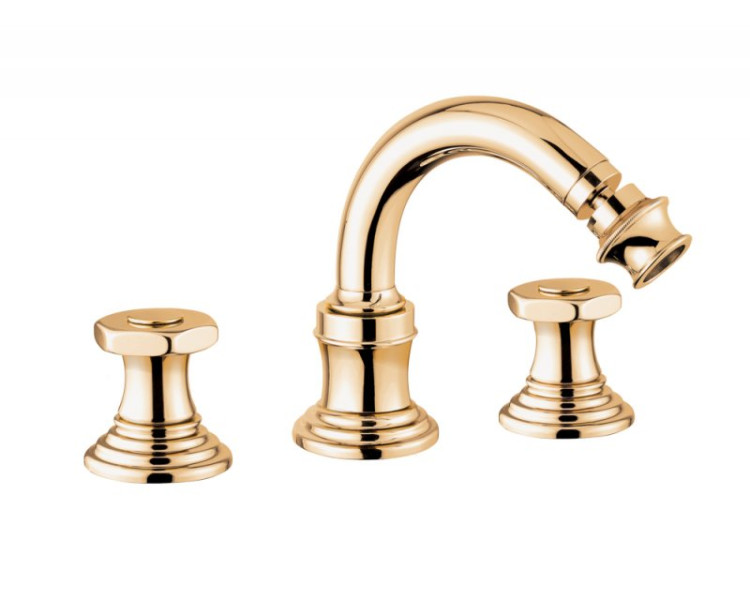 Смеситель для биде на три отверстия с донным клапаном Cezares APHRODITE-BBS2-01-S1