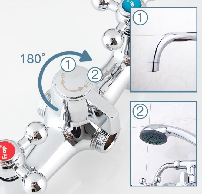 Смеситель для ванны Frap F2619-3 универсальный