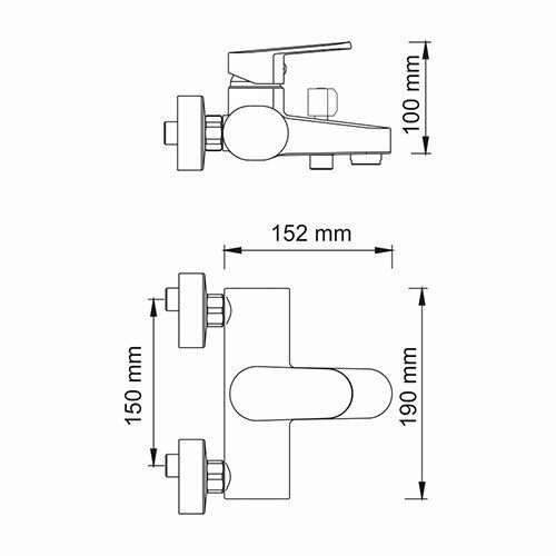 WasserKRAFT Donau 5301 Смеситель для ваннкороткиизливом