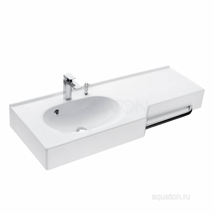 Раковина Aquaton Отель 2/127 левая белая с навесами 1A70113WOT01L