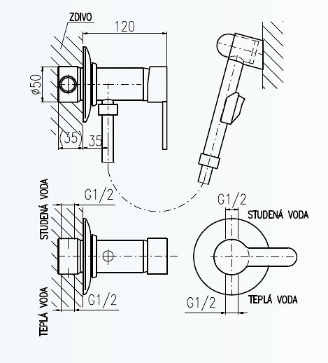 Гигиенический душ Rav Slezak Zambezi ZA047