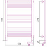 Полотенцесушитель электрический Сунержа Богема 2.0 прямая 800х500 МЭМ правый Без покрытия