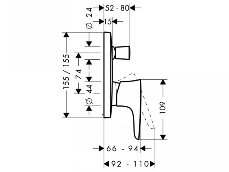 Смеситель для душа Hansgrohe PuraVida 15445