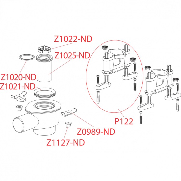 Сифон DN50 и комплект регулируемых ног Alcadrain APZ-S12