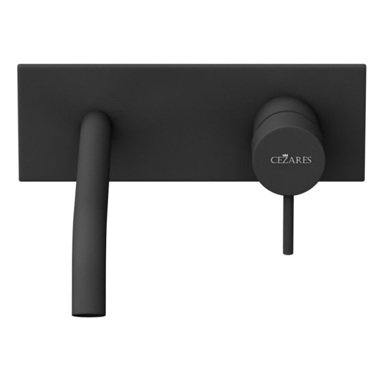 Смеситель для раковины встраиваемый однорычажный, с тонкой ручкой, на единой площадке Cezares LEAF-BLI1-20-L-SS