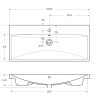 Раковина керамическая 1000x450 BelBagno BB-0324-100-LVB