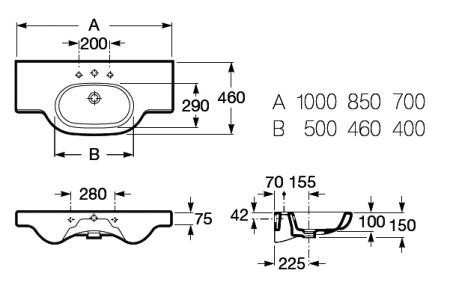 Раковина Roca Meridian 70 327240000