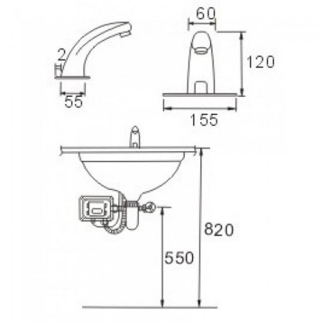 Смеситель для раковины Frap F512-1