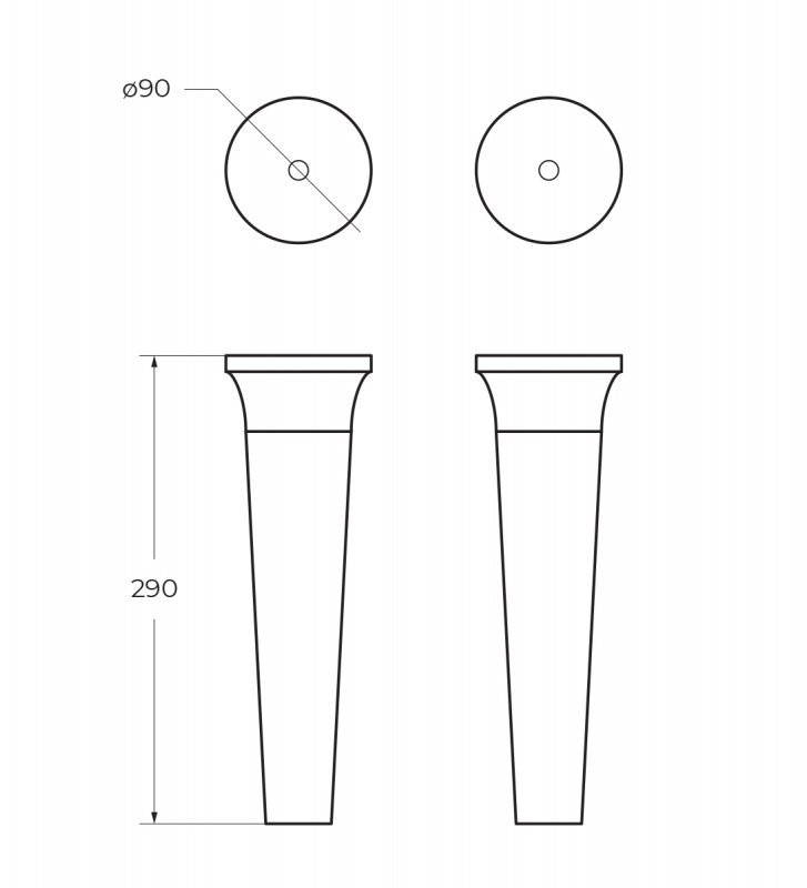 Столешница из МДФ 144x50x1,6 Cezares 55841