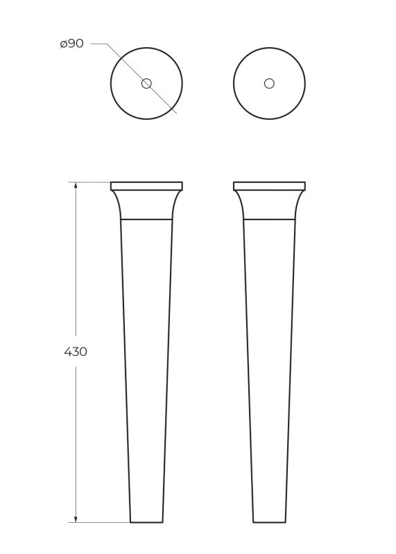 Столешница из МДФ 144x50x1,6 Cezares 55841
