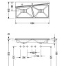 Раковина двойная Serel 4life 100 FL32+TP10