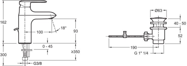 Смеситель для раковины Jacob Delafon Kumin E99444-CP