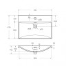 Керамическая раковина 610x430x145 BelBagno BB-8076-3-60