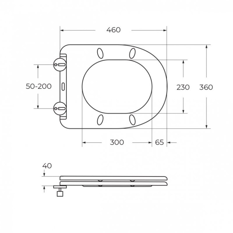 Унитаз подвесной безободковый с сиденьем дюропласт soft close Cezares BB053CHR/SC