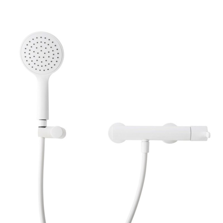 Смеситель для душа однорычажный в комплекте с ручным душем, шлангом и держателем Cezares LEAF-D-SR