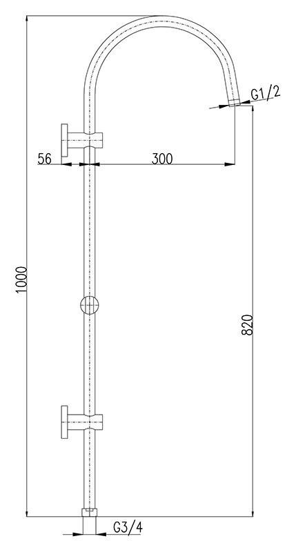 Душевая штанга Rav Slezak MD0554