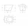 Унитаз подвесной безободковый, смыв TORNADO Cezares BB520CH-TOR