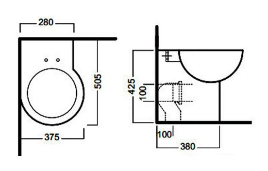 Унитаз Hatria You and Me YXZ6 приставной