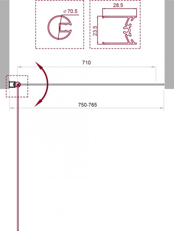 ДУШЕВАЯ ШТОРКА НА ВАННУ BELBAGNO UNO-V-1 BelBagno UNO-V-1-90/150-C-Cr